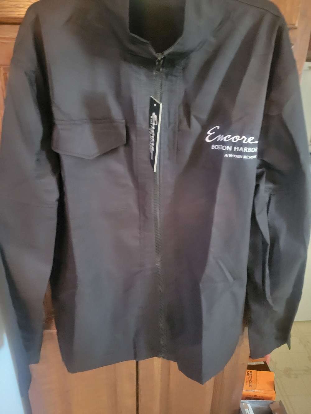 Black Men's Zip-Front Jacket